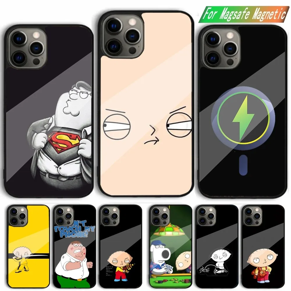 P-Peter Family G-Guy Phone Case For iPhone 15,14,13,12,11,Plus,Pro,Max Mini Magsafe Magnetic Wireless Charging