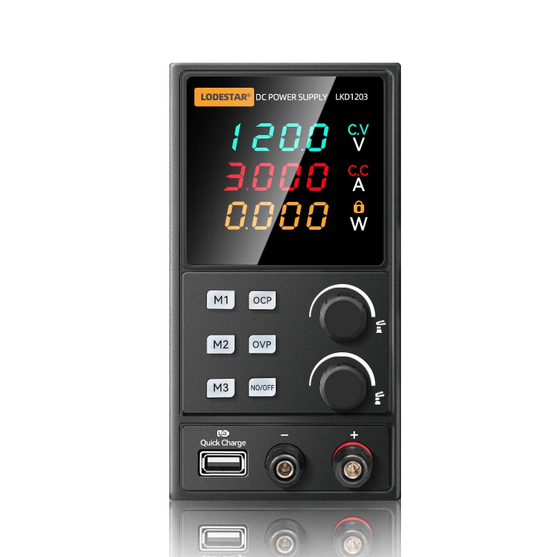 LODESTAR Switching DC Power Supply Support USB Charging Data Storage LED Four-digit Display DC Power Supply LKD1203 120V3A