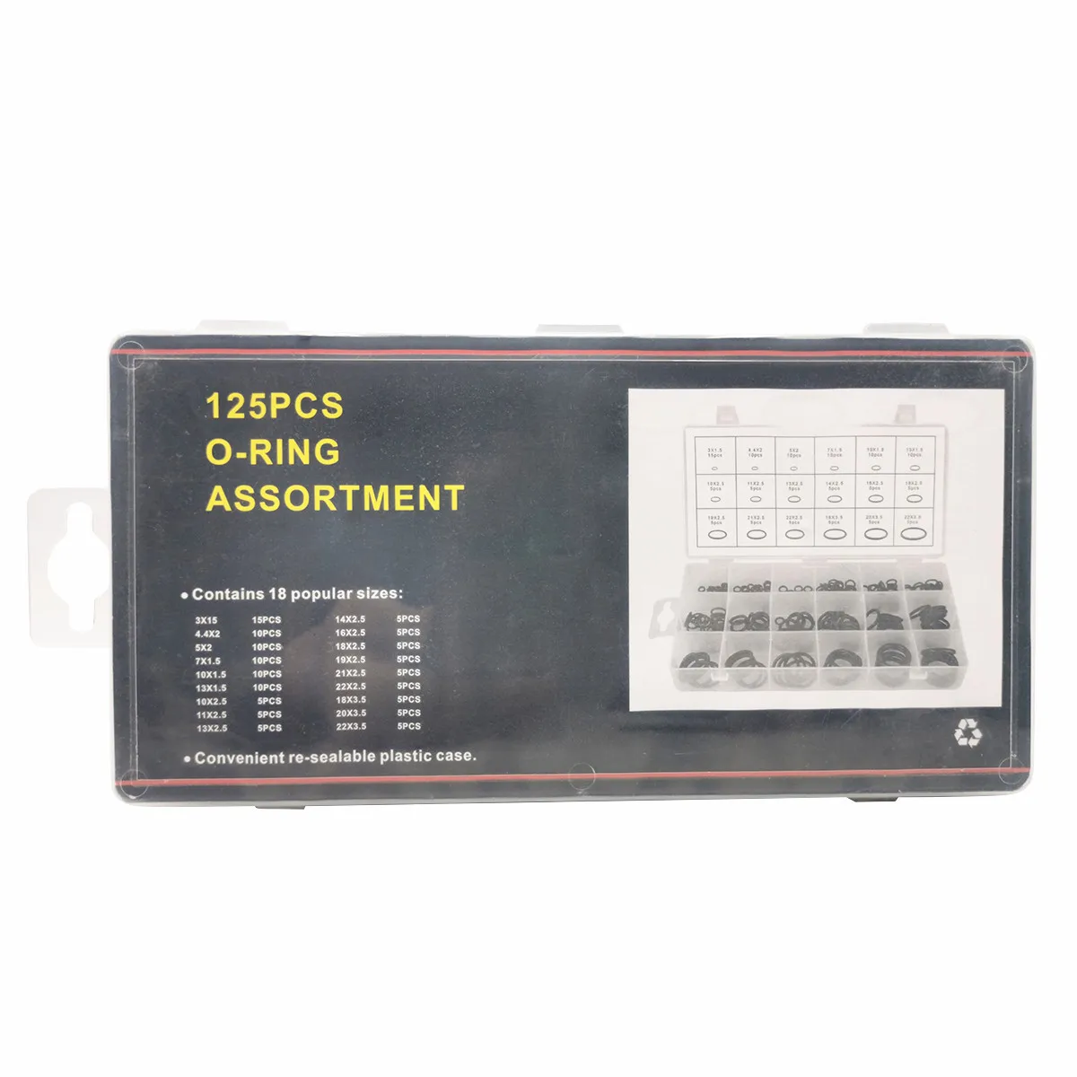 

125Pcs Rubber O-Rings Car Automotive Air Conditioner A/C System Repair Tool Assortment R134a R12 O Ring Set Seal Kit