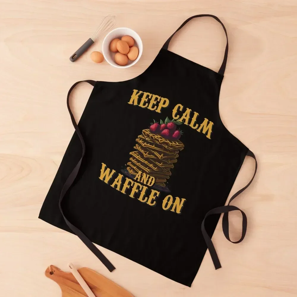 

Waffle Maniac Breakfast Desert Apron men's barbecue For Hairdresser Kitchens Accessories Apron