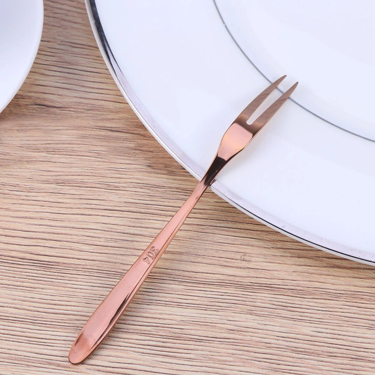 

Stainless Steel Fruit Forks 304 Long Handle Cutlery Eco Friendly Easy Clean Lightweight Outdoor Picnic Camping