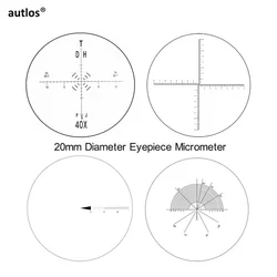 20mm Diameter Microscope Eyepiece Micrometer Glass Ocular Slides Lens Graticula Reticle for Biological Microscopio