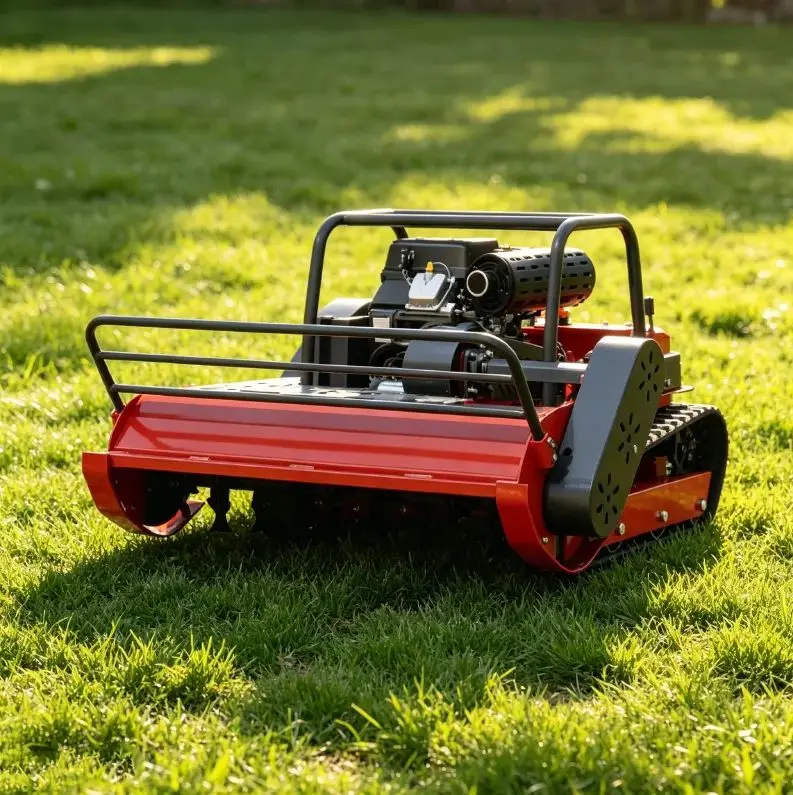 

Customized tracked remote-controlled lawn mower, durable and resistant to manufacturing, agricultural weeding machine