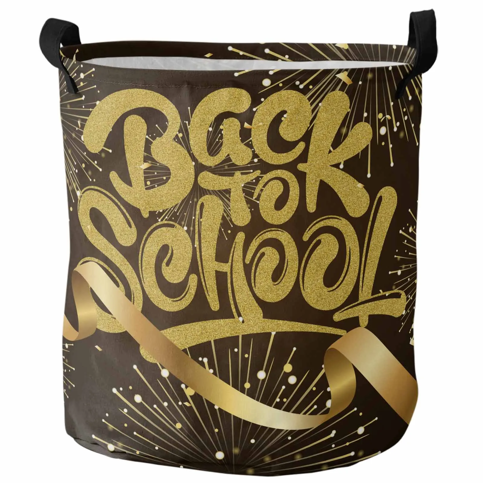 

Modern Back To School Ribbon Foldable Dirty Laundry Basket Kid's Toy Organizer Waterproof Storage Baskets