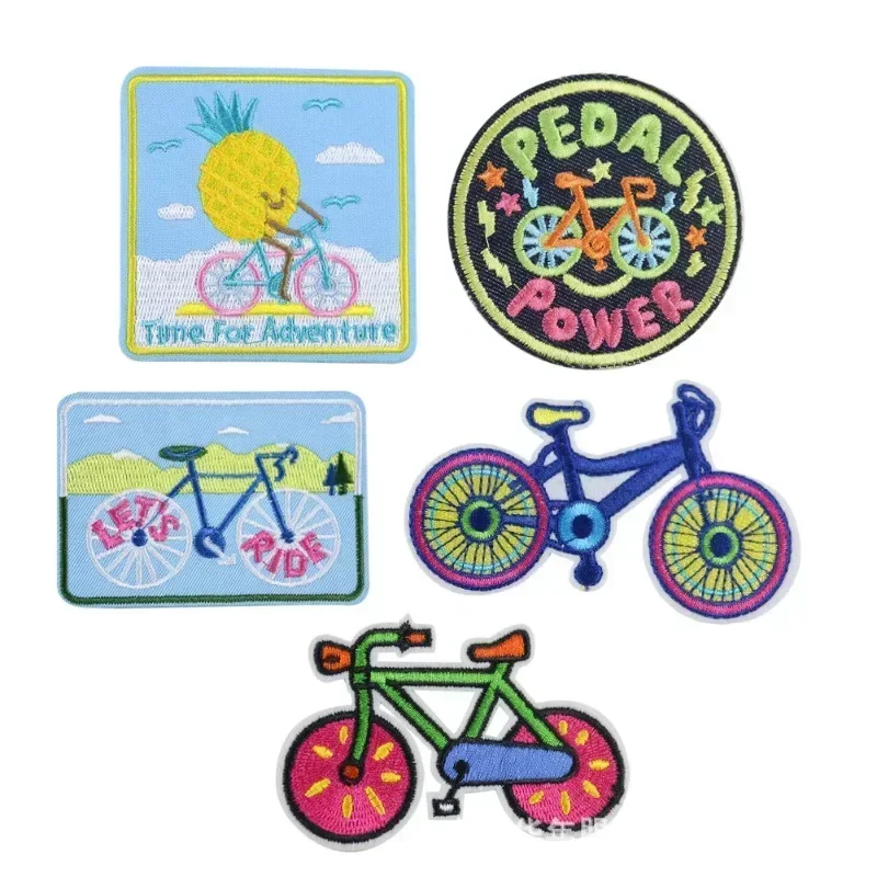 Cartoon Children's Cloth Sticker Children's Clothing Pineapple Bicycle Down Jacket Clothes Jeans Decoration DIY Patches Pride