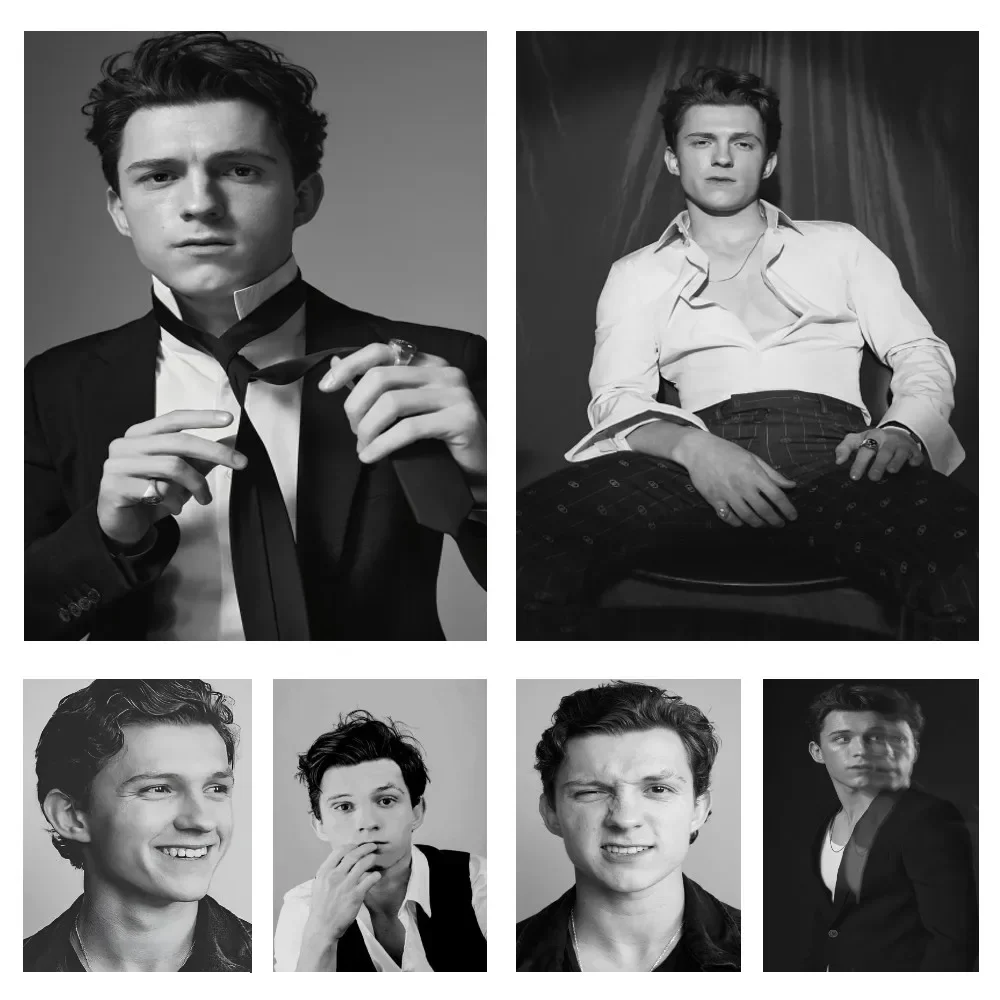 Actor Tom Holland Poster Canvas Printing Painting Bedroom Study Studio Living Room Cafe Hotel Wall Art Decoration