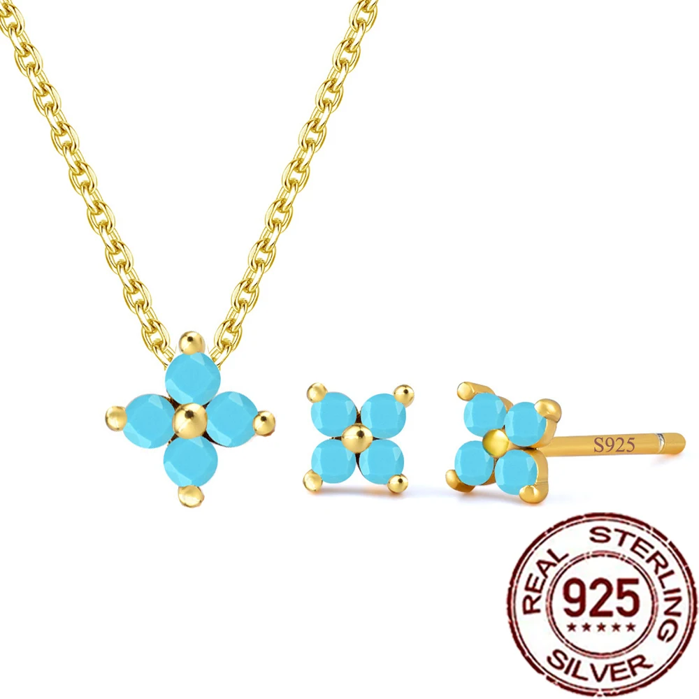 

Комплект из колье и серёг, из серебра 925 пробы