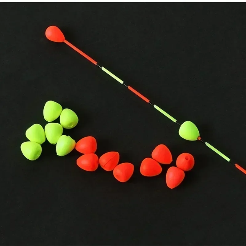 20/100Pcs Fishing Float Tip Tail Eye-Catching Beans Bobber Indicator Visualable Beads   Stopper Lure Accessories