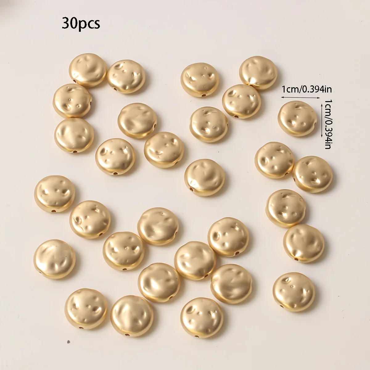30pcsCCB Meter Beads Golden Plated Loose Beads For Jewelry Making DIY Bracelets Necklaces Accessories