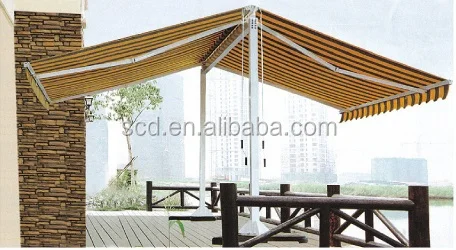 ATV&UTVGarden Parasols Outdoor Restaurants Double Open Retractable Arm Awning