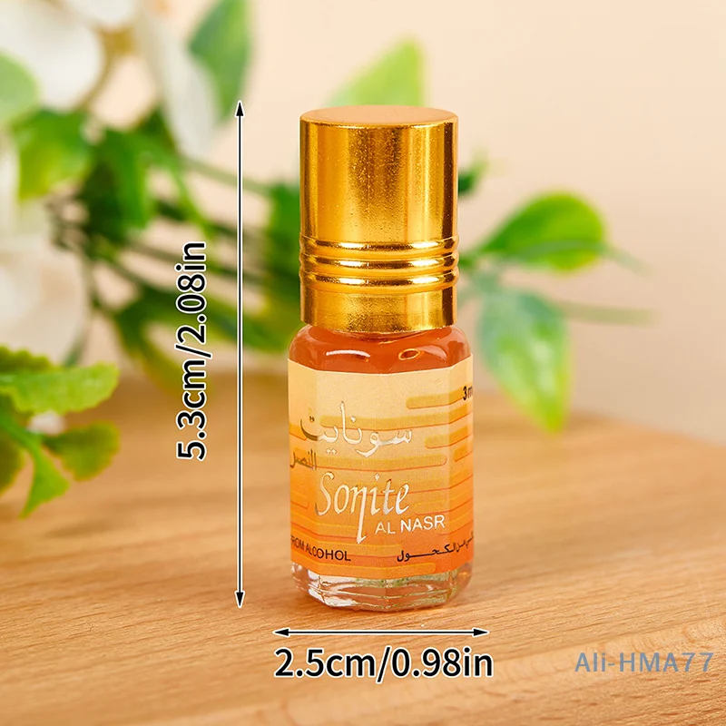 3ML Muslim Roll On Perfume Fragrance Essence Oil Body Scented Long Lasting Fragrance Alcohol Free Natural Floral Essential Oil