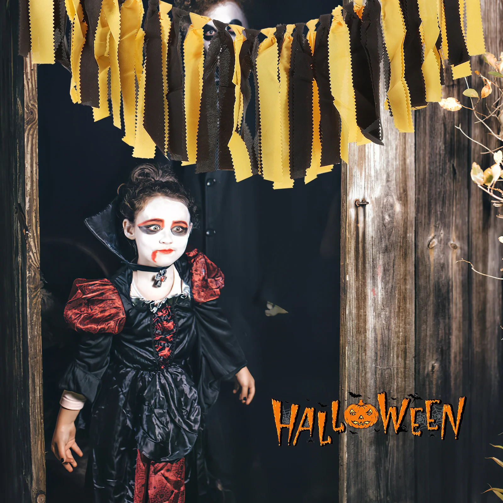

2M Cloth Halloween Decoration Bunting Garland Waterproof For Indoor Outdoor Party Birthday Banner Birthday Party