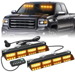 32 LED Car Strobe Light Police Emergency Flash Warning Lamp 2 in 1 Windshield Bar Auto Traffic Advisor Car Accessories