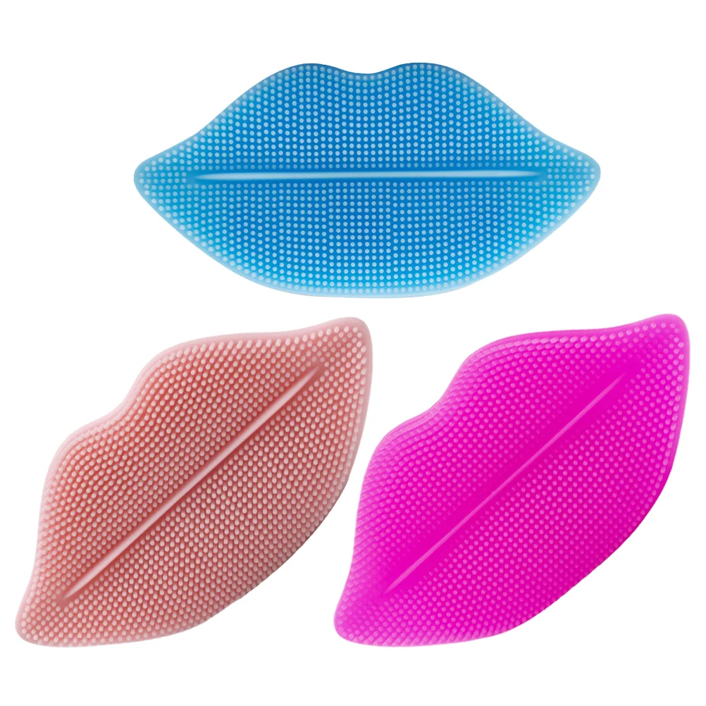 3 uds cepillo de labios de silicona exfoliante Facial exfoliante de pestañas depurador de Gel de sílice limpieza Facial señorita