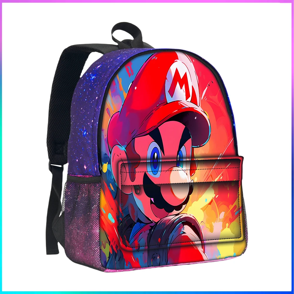 

Unisex Boys Girls Super Mario Classic Book Bag-Waterproof Cute Daypack-Lightweight Cartoon Backpack for School