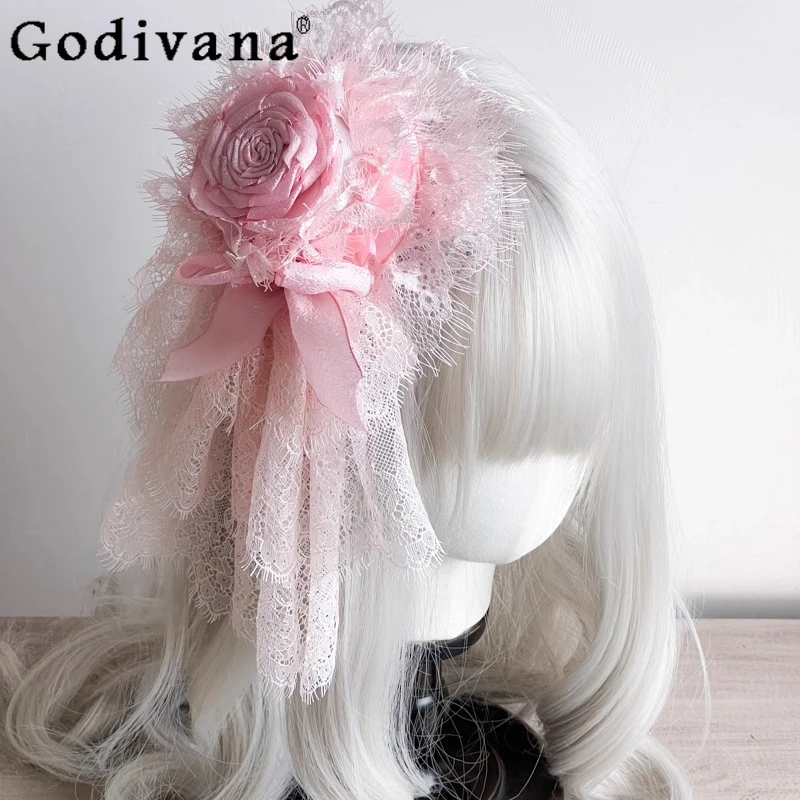 Acessórios para o cabelo feminino cosplay lolita cocar gótico escuro selvagem lo elegante chapéu pequeno cocar meninas doce chapéu formal