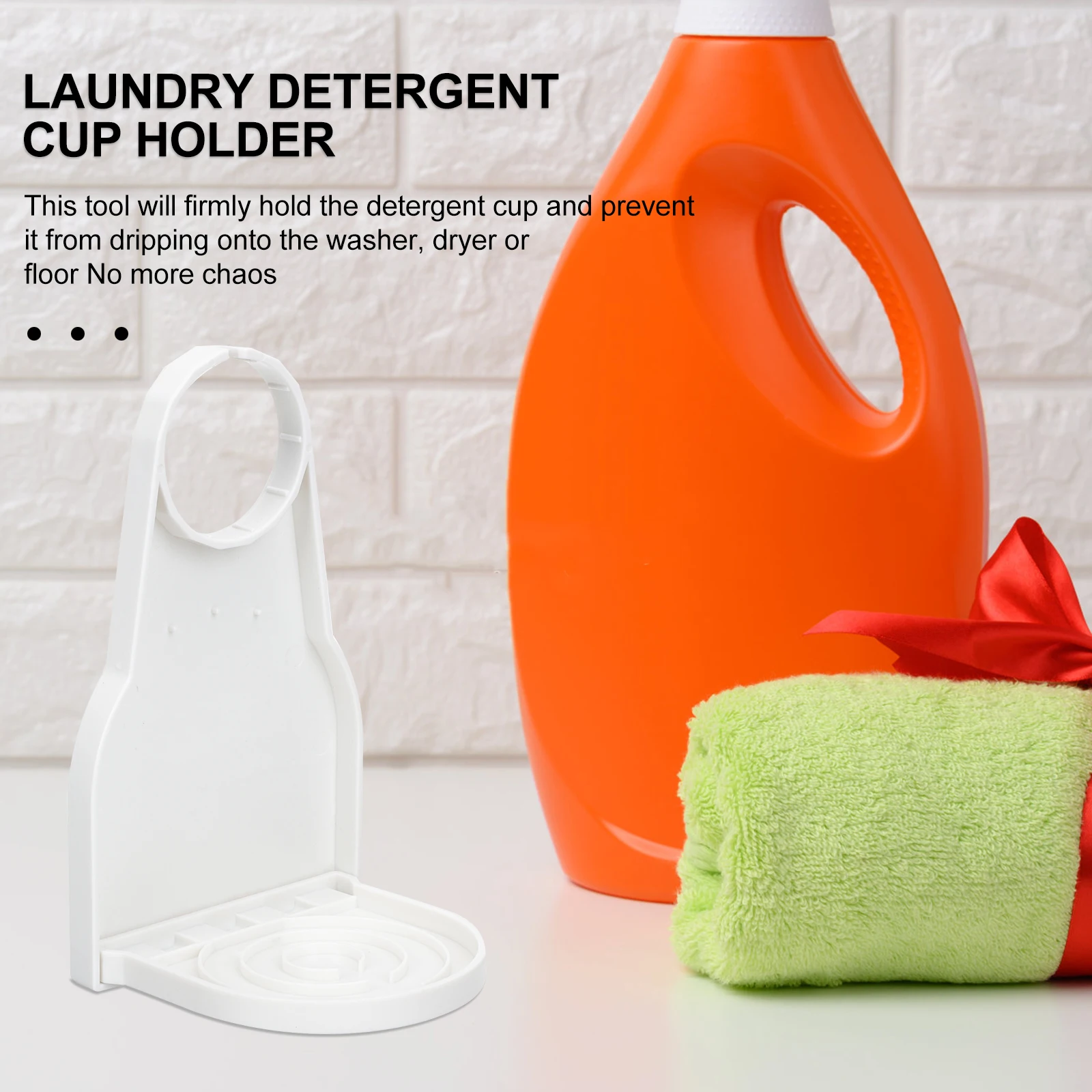

2Pcs Laundry Detergent Cup Holder Foldable Anti Spill Tray Fabric Softener Drip Catcher Plastic Storage Solution