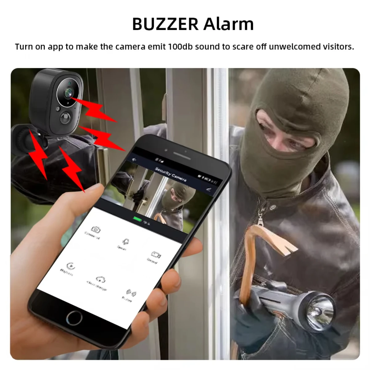 5MP Tuya Smart Life APP Rechargeable Battery Wireless WiFi Outdoor Solar Infrared Night Vision Security Surveillance CCTV Camera