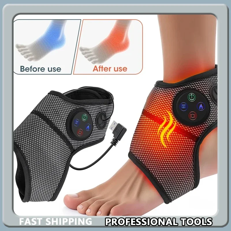

Electric Ankle Foot Massager with Vibration And Hot Compress Smart Air Pressure Multifunctional Brace for Relaxation And Support