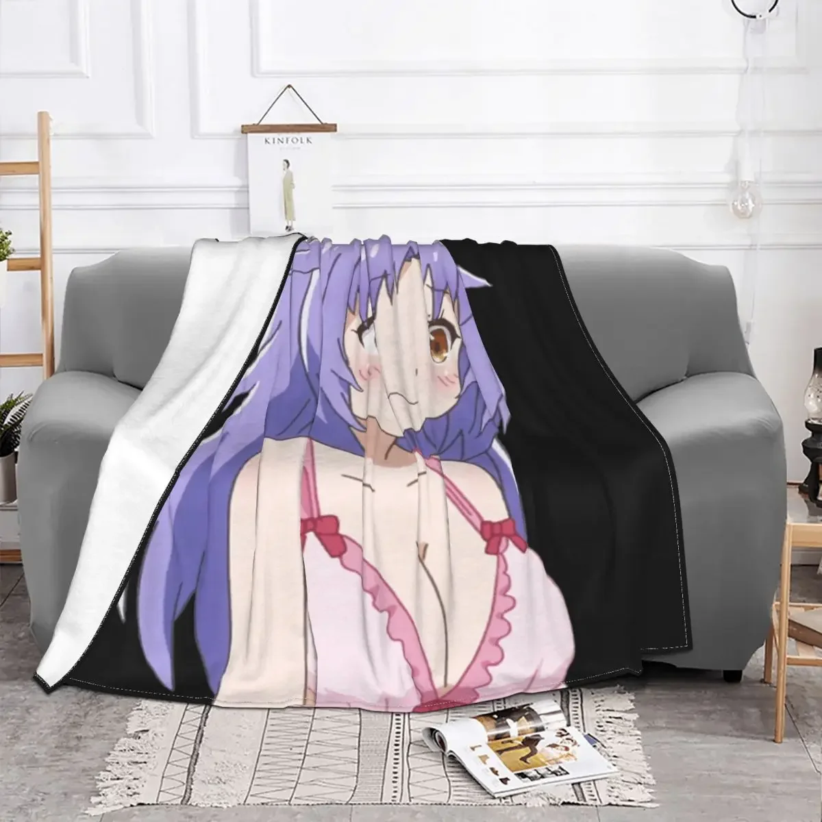 

Nekopara Cartoon Game Baby Blanket Sofa Cover Fleece Autumn/Winter Anime Warm Multi-function Throw for Bed Office Bedspread