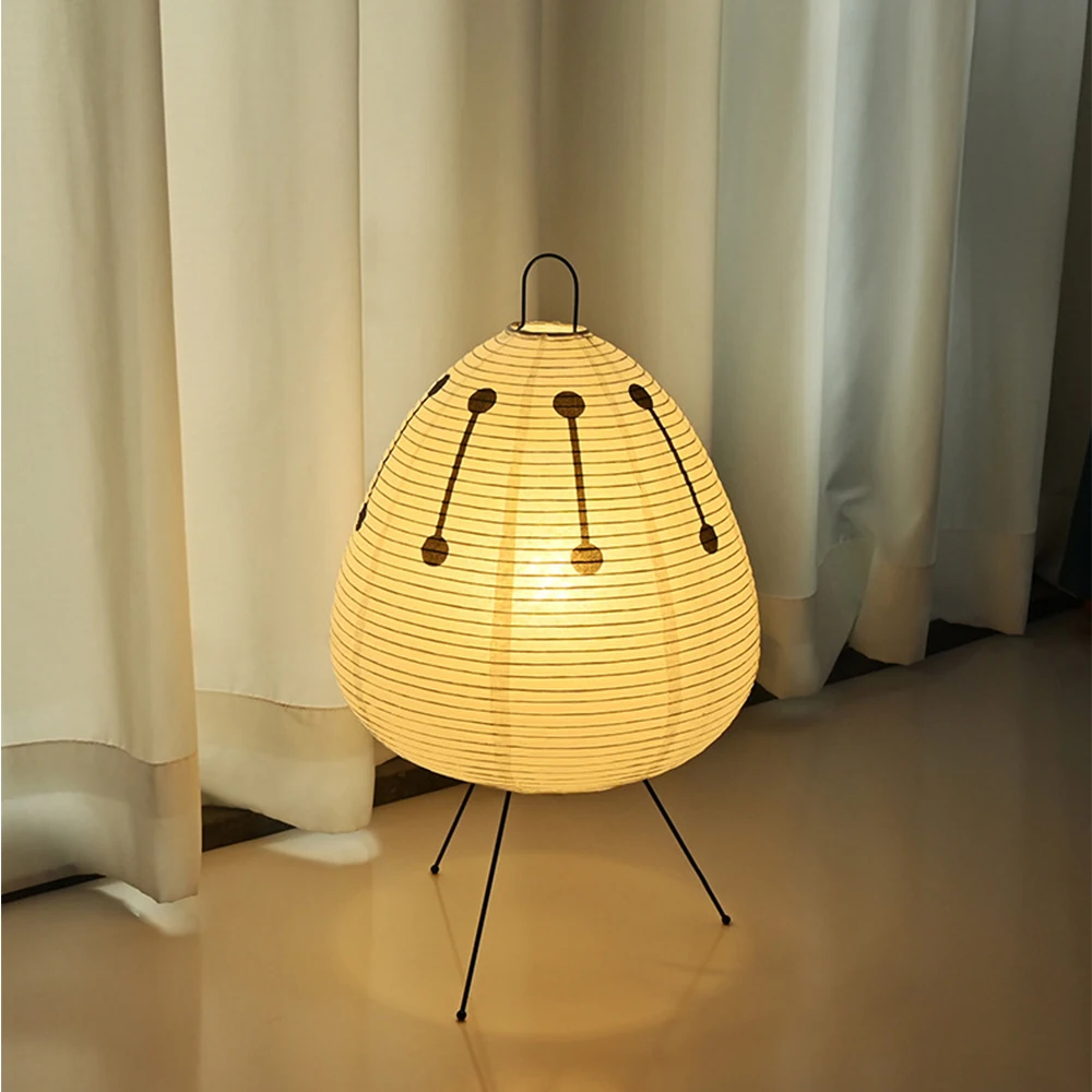 

Japanese Style Tripod Table Lamp Creative Design Living Room Bedroom Study Rice Paper Desk Light Home Hotel Decor Lighting E27