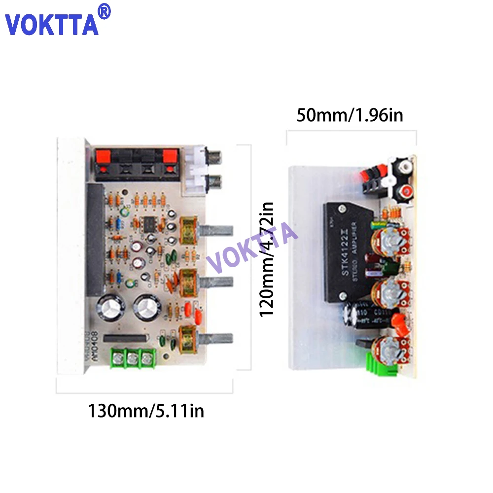 DX-0408 2.0 Channel Thick Film Series Amplifier Board Digital Audio Stereo Amplifier Board Stereo Audio High-Power Amplifier