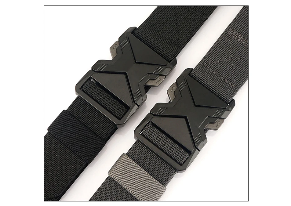 New Quick Release Metal Pluggable Buckle Tactical Belt Breathable Elastic Military Belts For Men Stretch Pants Waistband Hunting