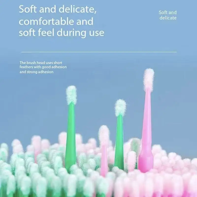 100 Pcs/Bottle/Bag Dental Micro Brush Disposable Applicators Tips Micro Brush Cleaning 1.5/2.0/2.5mm Dentistry Materials