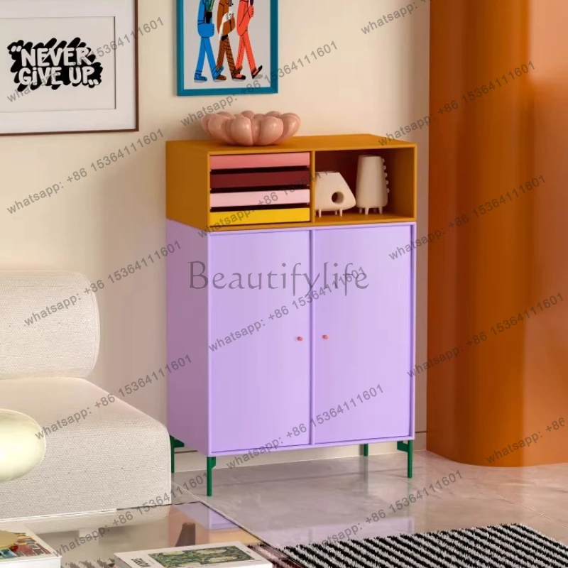 Sideboard, Nordic style color storage cabinet, bedroom living room, multi-level storage dopamine