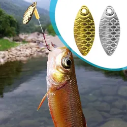 50Pcs Spinner Bait Rotating Spinners Spoon Lures Pike Metal Fishing Lure Melon Seed Sequins Rotate To Lure Fishing