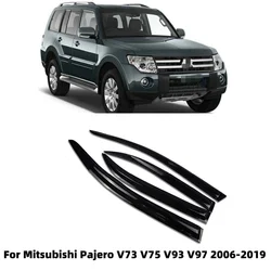 For Mitsubishi Pajero V73 V75 V93 V97 2006-2019 Cars Accessories Window Visors Rain Sun Guard Vent Wind Deflector Moulding Trim