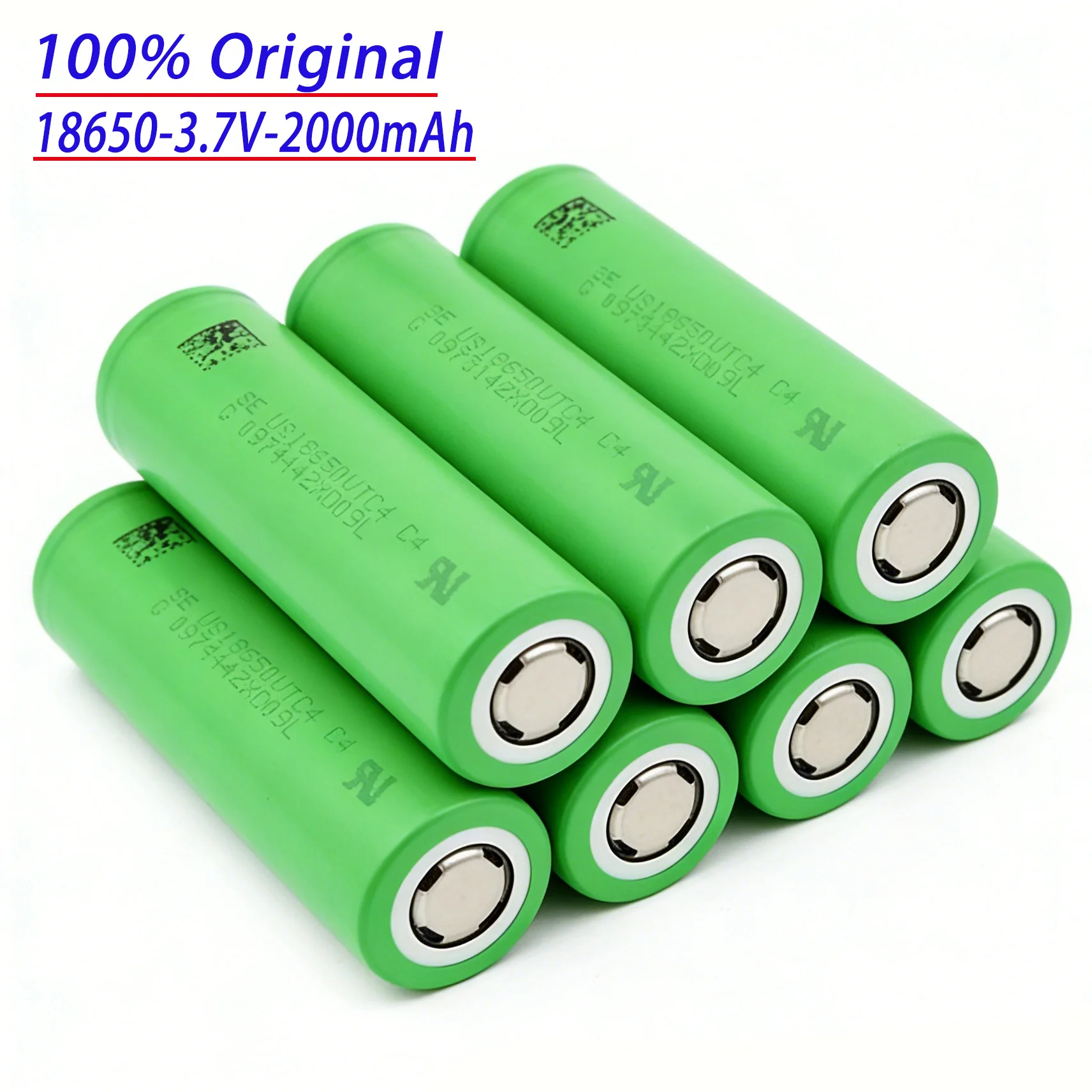 

100% New Original 3.7V 2000mAh Li Ion Rechargeable 18650 Battery for US18650 VCT4 20A 2000mah for Sony Toys Tools Flashlight
