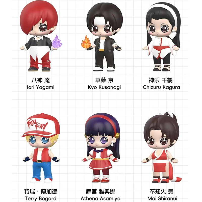 신규 킹 오브 파이터즈 블라인드 박스 킹 오브 파이터즈 키라피카 애니메이션 피규어 미스터리 박스 야가미 이오리 모델 쿄 쿠사나기 장난감