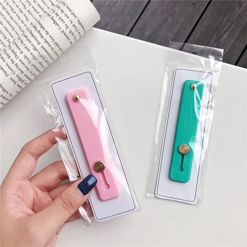 1PC Candy Color Silicone Phone Lazy Holder Push Pull Finger Grip Stand Ring  For Phone Case Universal Phone Holder