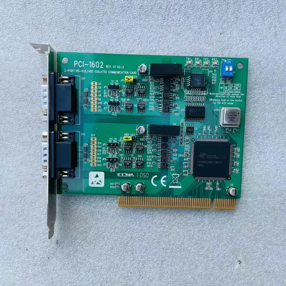 PCI-1602 لبطاقة الاتصالات المعزولة Advantech 2-port RS-422/485 تتضمن حماية من زيادة التيار