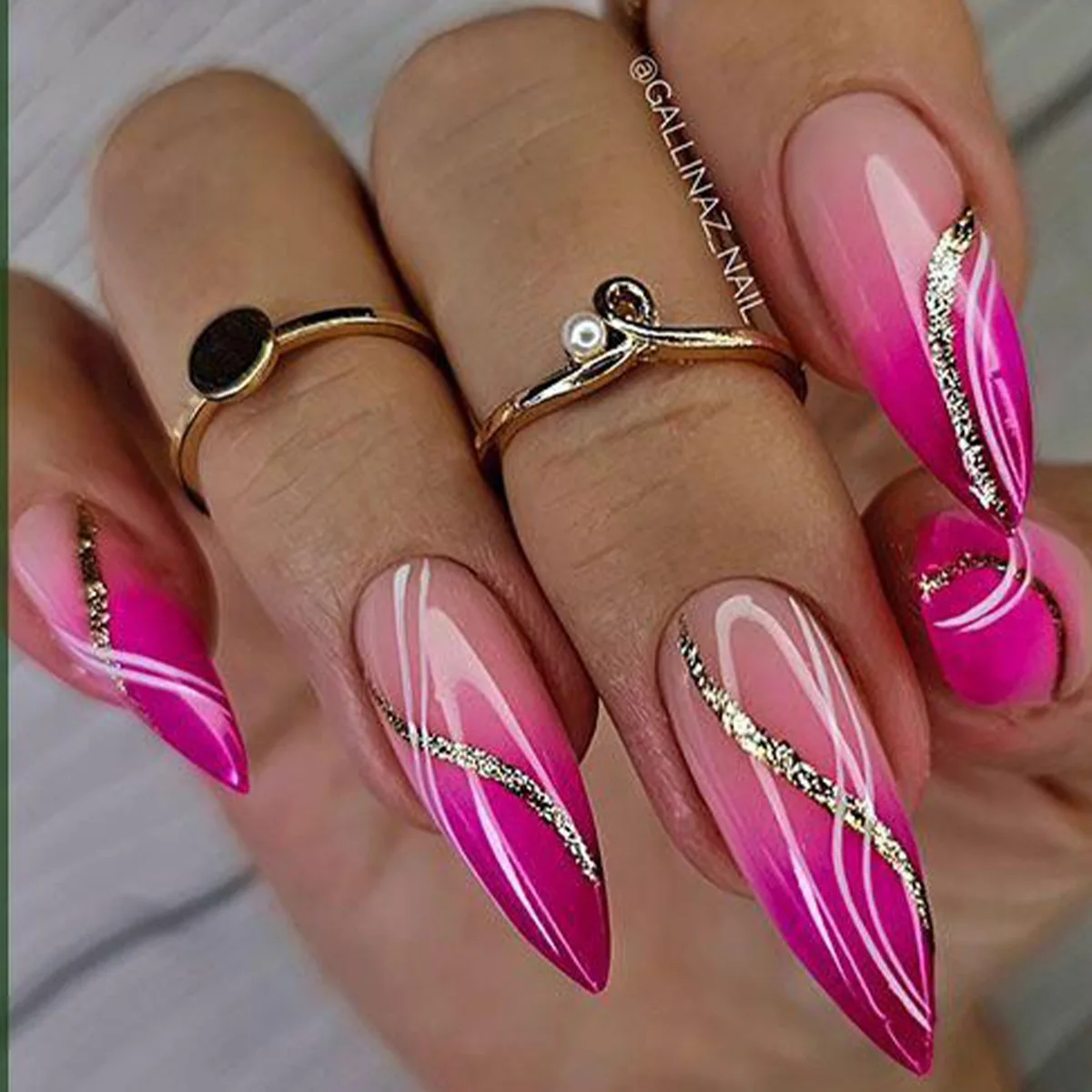 Mid-length Almond Full Cover Nails Tips Almond Press on False Nails Simple Detachable Finished Full Cover Nail Tips 24Pcs
