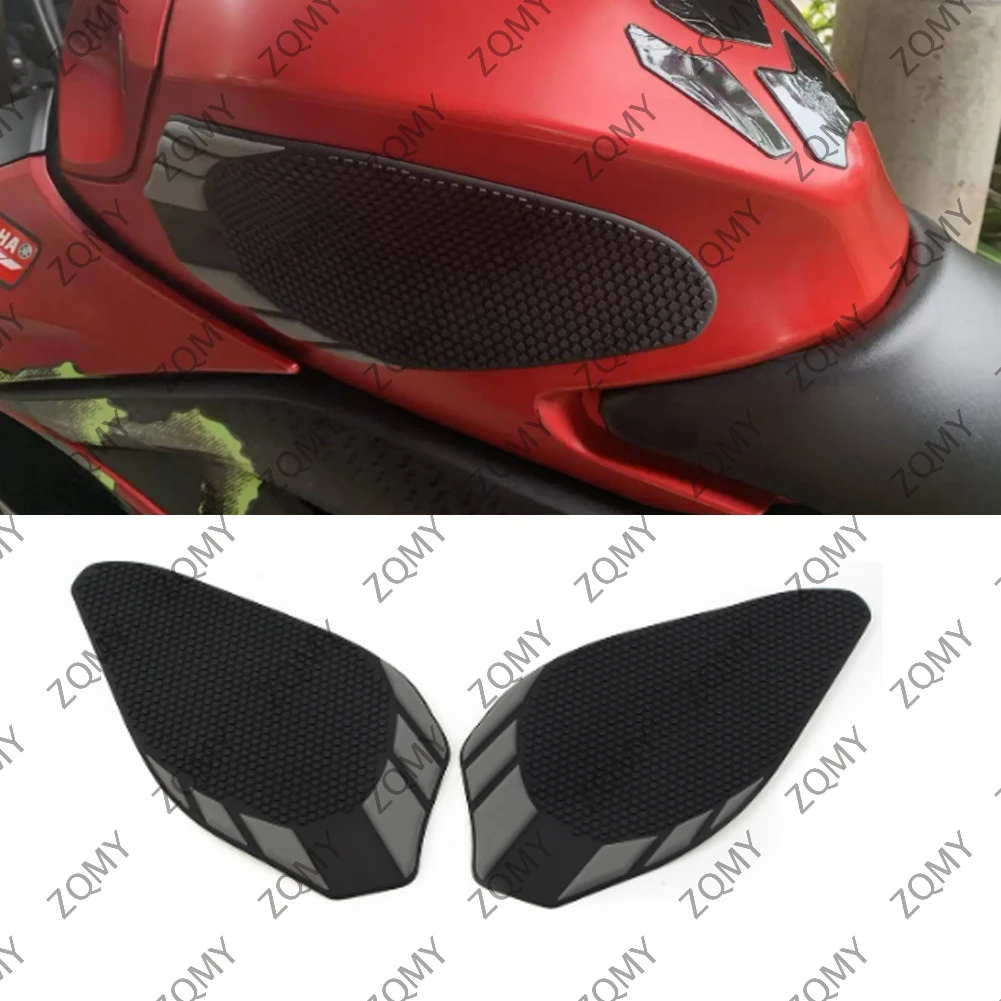 1Pair Motorcycle Anti Slip Sticker Traction Side Gas Fuel Tank Pad Protective For Yamaha R3 2019 2020 2021 2022