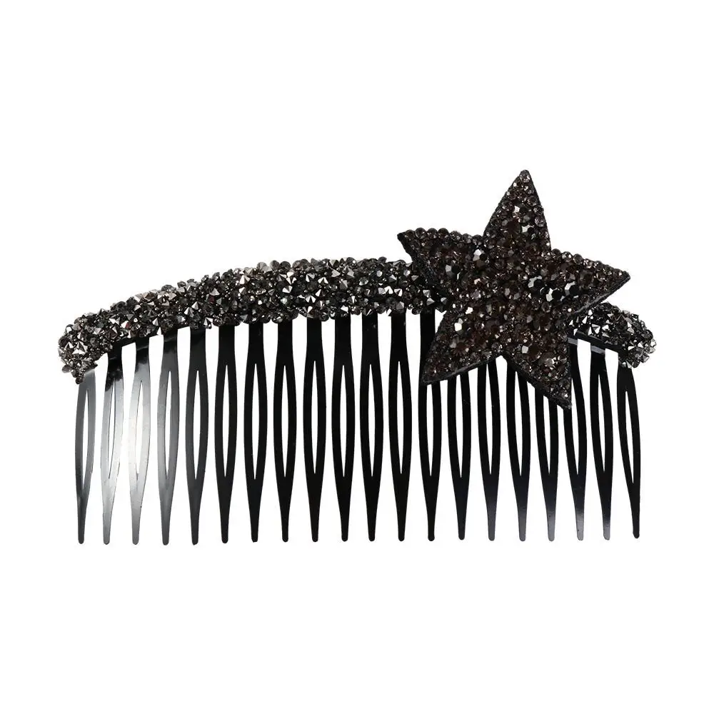 

Pentagram Star Rhinestone Star Hair Comb Acrylic Fixed Combs Invisible Extra Hair Holder Teeth Hair Accessories Broken Hair Comb