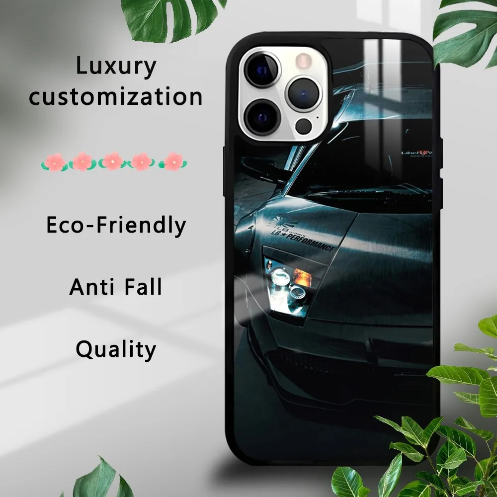 Car Modification L-Liberty W-Walk Phone Case For iPhone 15 14 13 12 11 Pro Max Plus Mini Luxury Mirror Hard Funda