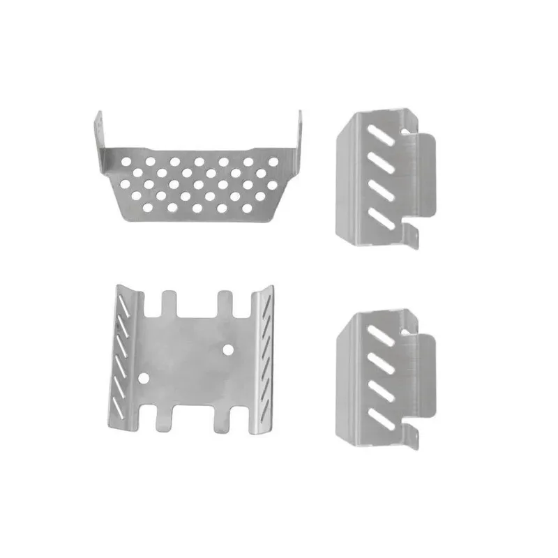1/8 Easy Control 4083 YK4082v3 4083v3 Chassis Armor Three Piece Set Stainless Steel Metal Shield
