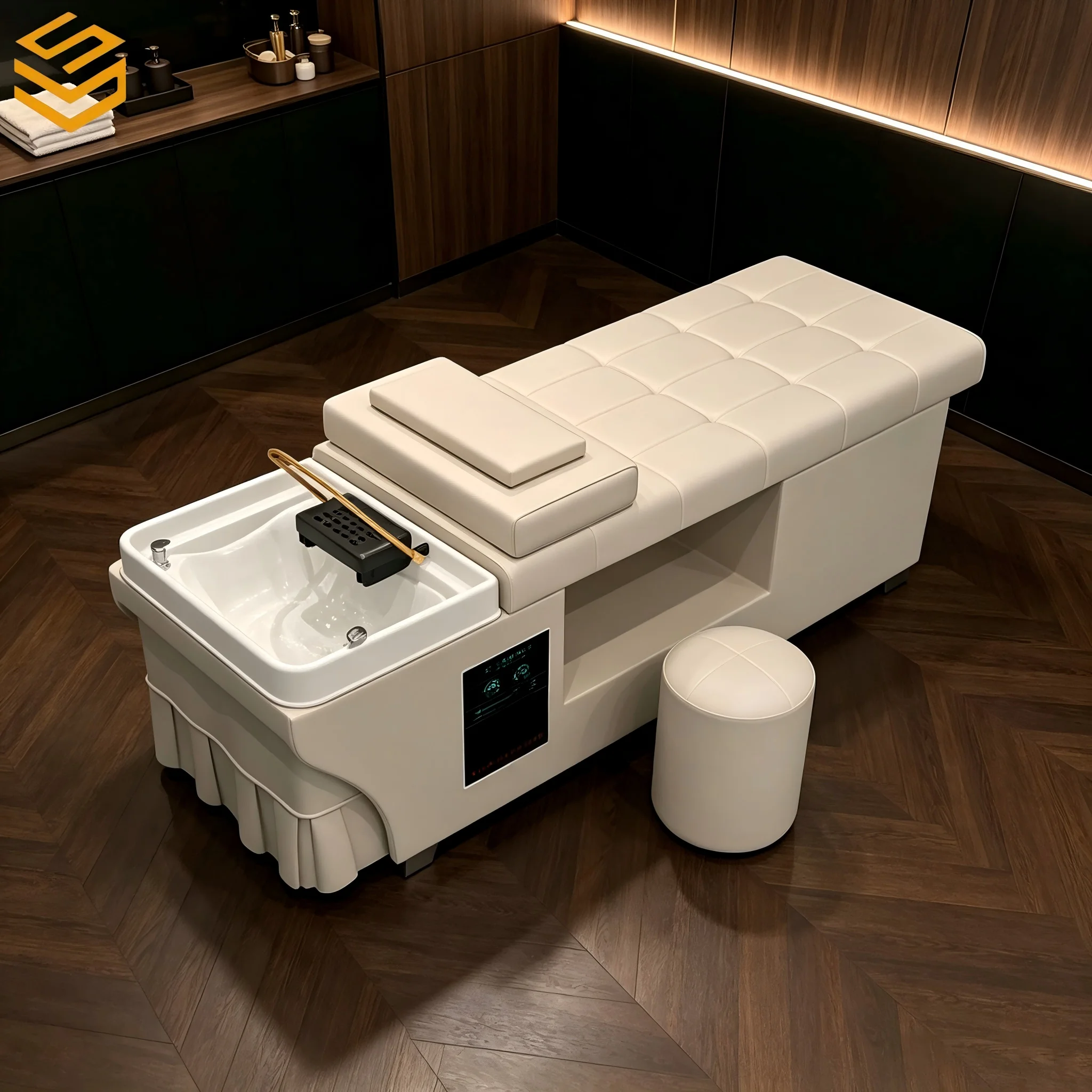 Head Therapy BedCommercial Electric Water Circulation Head Spa Bed For Salon Beauty Club Multi Functional Head And Full Body Mas