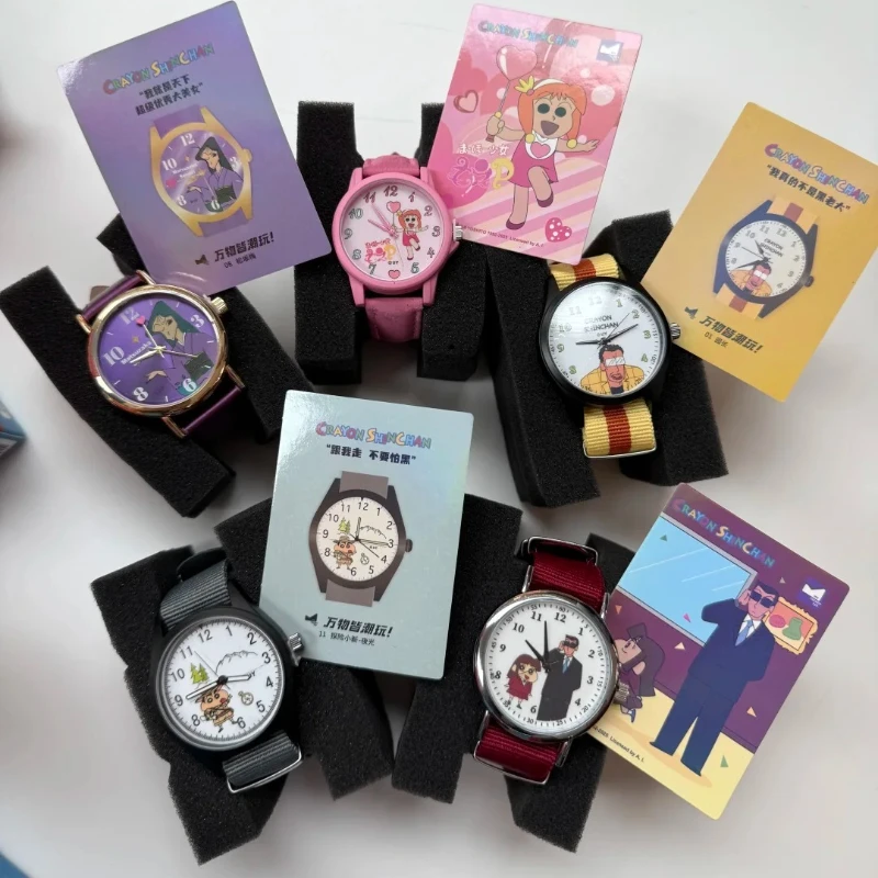 Genuine Crayon Shinchan Adult'S World Watch Blind Box Adult Children'S Wrist Watch Cartoon Kawaii Anime Peripheral Surprise Gift