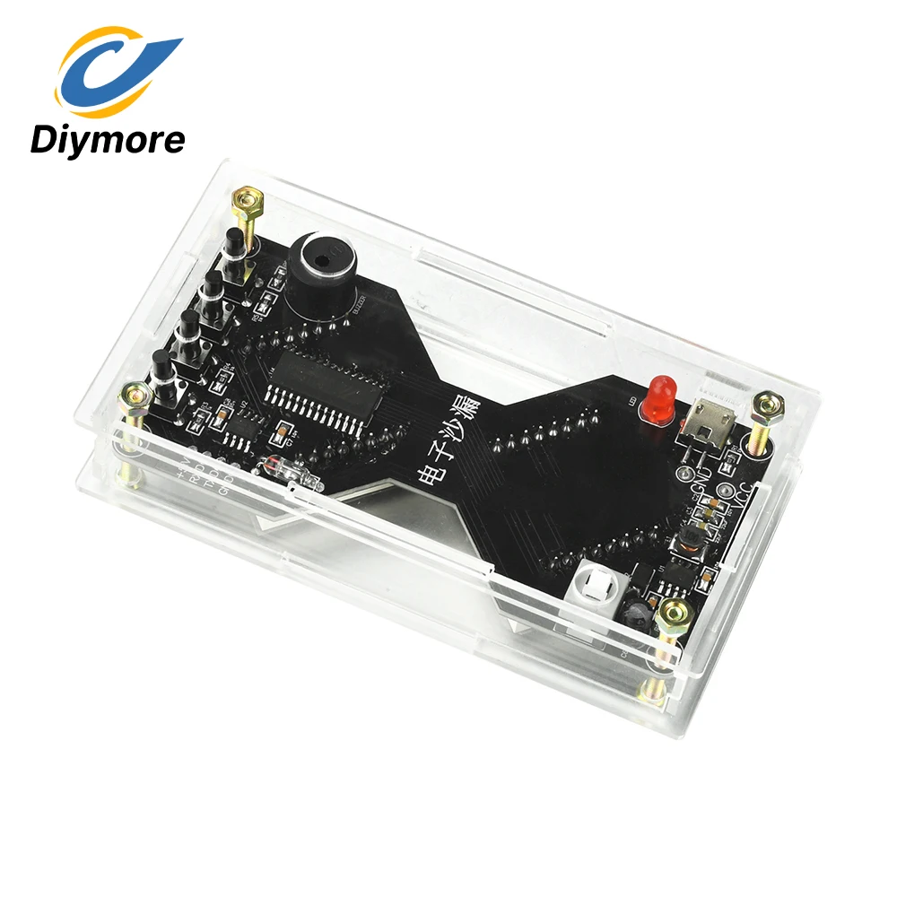 Electronic LED Dot Matrix Hourglass DIY Kit Gravity Sensing Timer Clock Soldering Practice Electronic Hourglass DIY Kit Parts