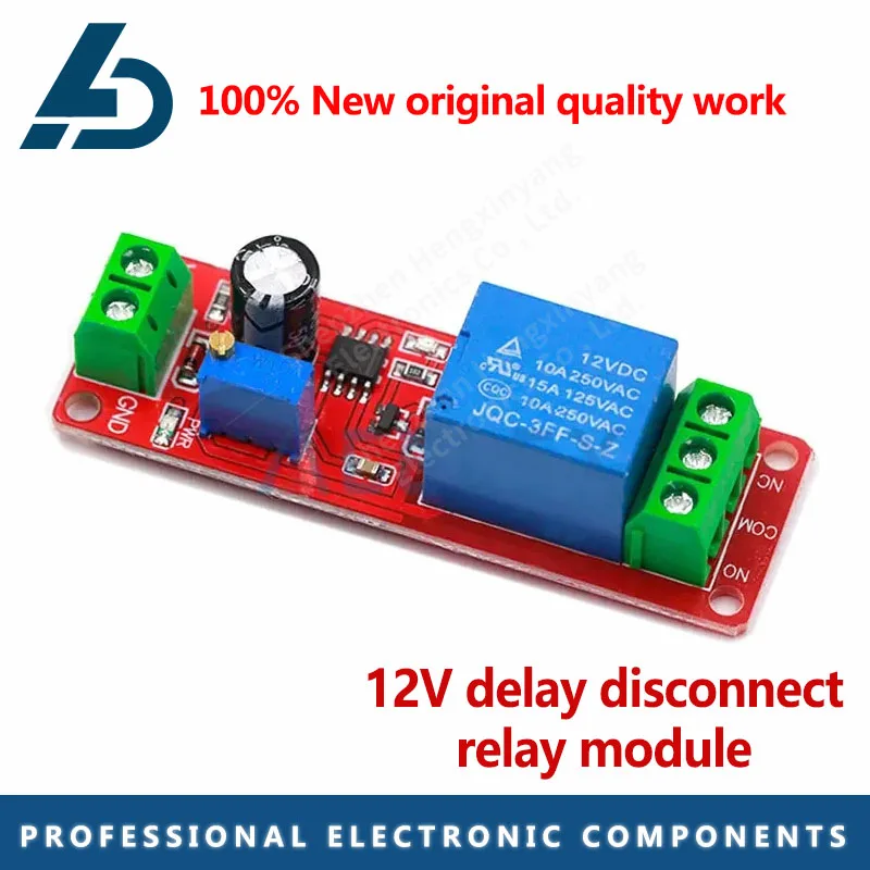 NE555 DK555 Timer Switch Adjustable Disconnect Module Time delay relay  DC 12V shield 0~10S