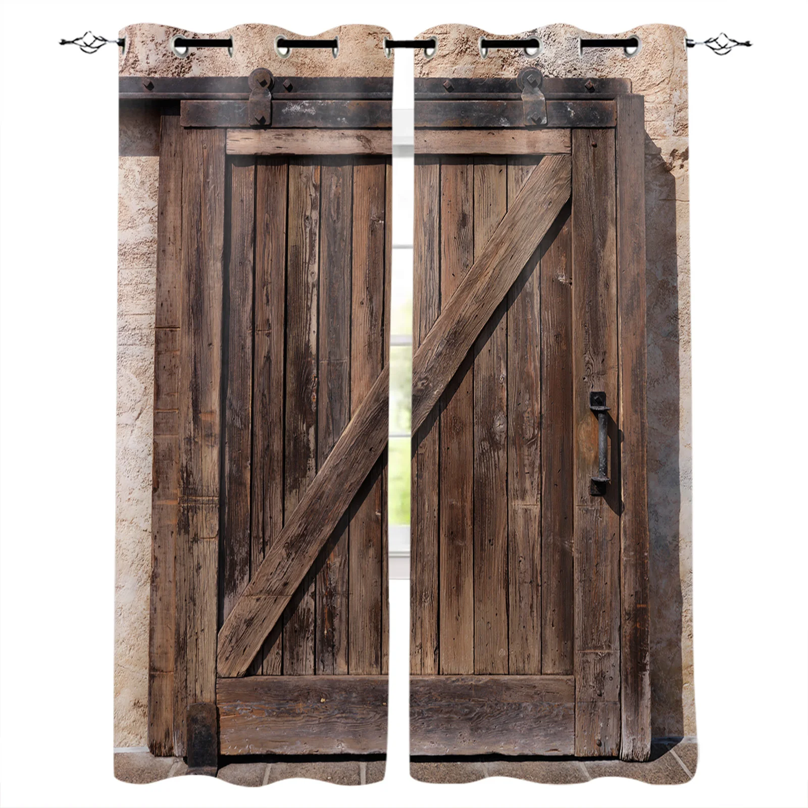 

Старые деревянные двери, затемняющие шторы, оконные шторы для спальни, гостиной, декоративные оконные шторы