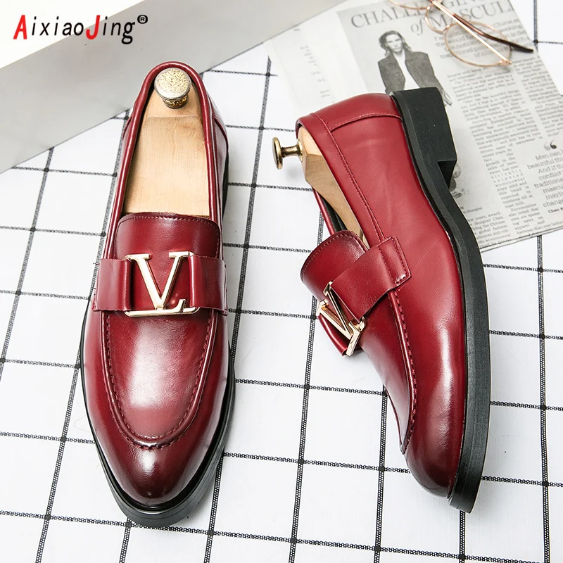 2023 designer luxury men's leather shoes 38~48 loafers brand business casual moccasin leather buckle men's formal leather shoes