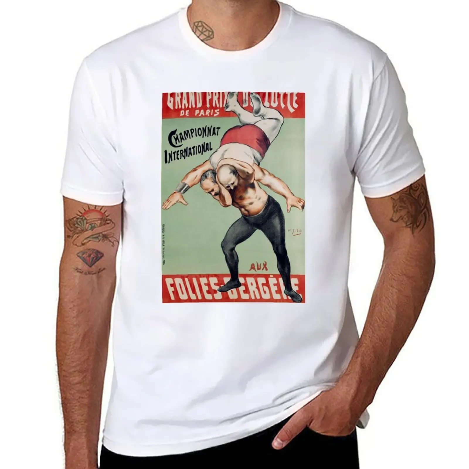 

New Grand Prix de Lutte de Paris Championnat International Aux Folies-Bergere Artwork T-Shirt