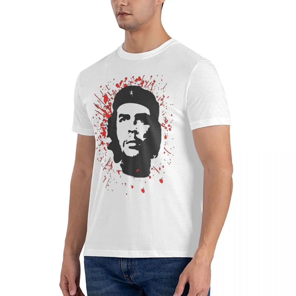 Rebel Cuban Guerrilla Men T Shirt  Che GuevaraNovelty Tee Shirt Short Sleeve Crew Neck T-Shirts Pure Cotton 4XL 5XL Tops