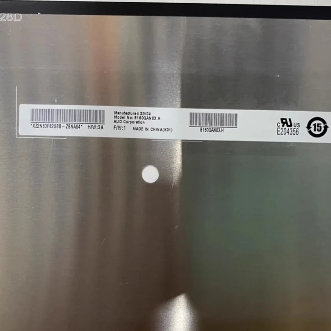 B160QAN03.H 2560x1600 40 pinów Panel wyświetlacza LCD laptopa EDP Matrix wymiana ekranu LED 100% sRGB 165HZ