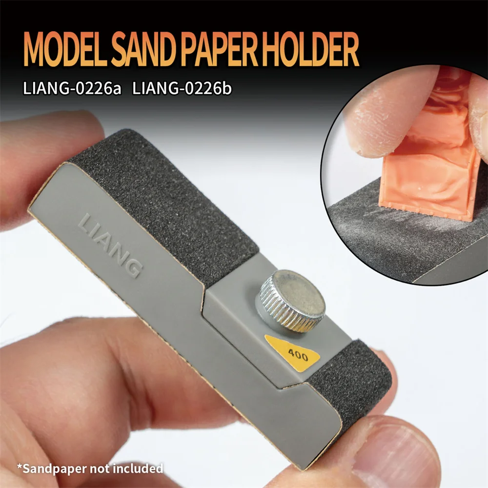 For LIANG Model Tools 0226A/B Sandpaper Clamping Holder Glue-free Grinding Board for Assembly Model Building Tools DIY Accessory